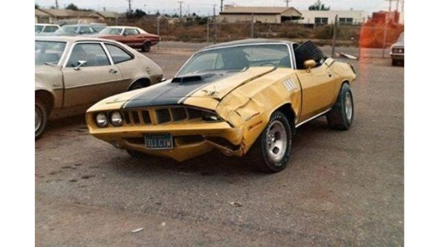 Wrecked 1971 Plymouth Cuda