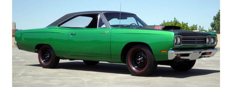 1969 Plymouth Road Runner A12 Car with a 440 Six Barrel engine.