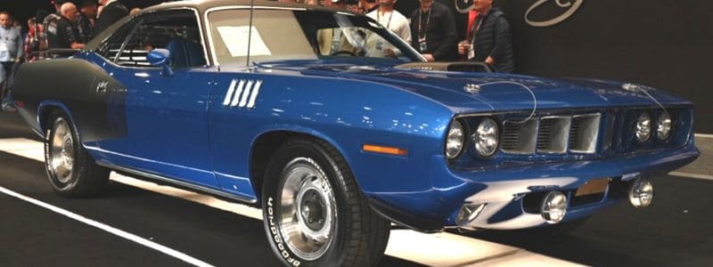 1971 Plymouth Cuda with a 440 6BBl engine sold for $192,500.