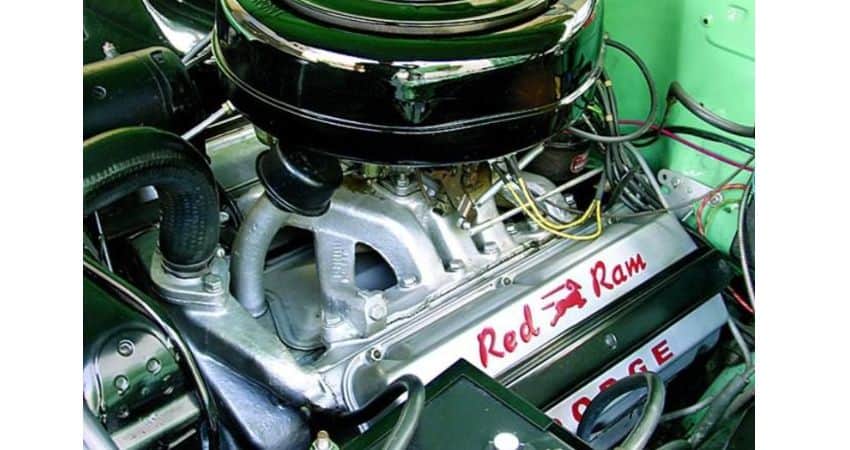 Dodge Red Ram Hemi Engine.