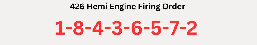 426 Hemi Engine Firing Order