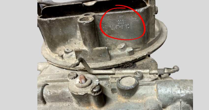 1972 440 Holley carburetor indicating list number 6160A and date code location.