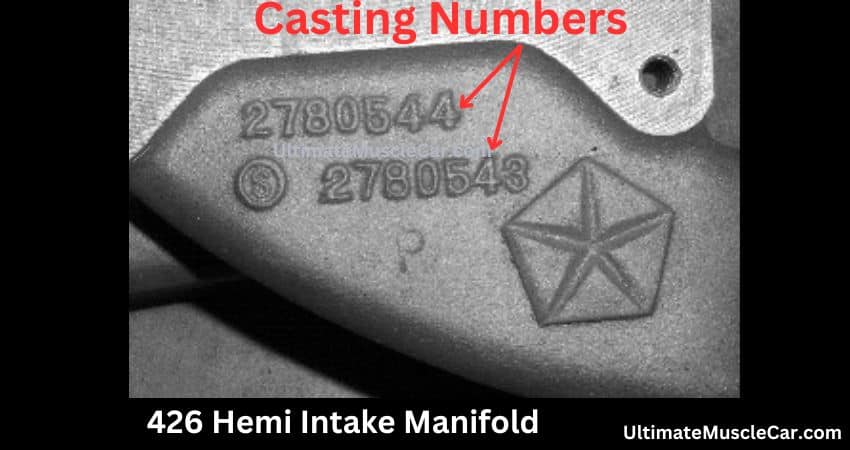 426 Hemi intake manifold casting numbers.